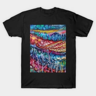 "America the Beautiful" Colorful Digital Abstract (Jean B. Fitzgerald) T-Shirt